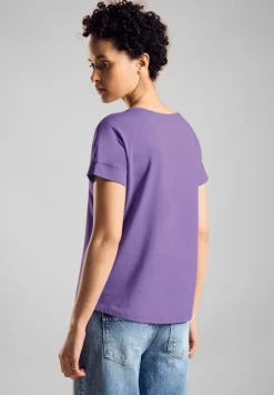Street One Shirts*T-Shirt mit Wording bellflower lilac