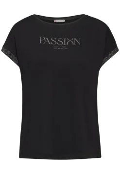 Street One Shirts*T-Shirt mit Wording Black