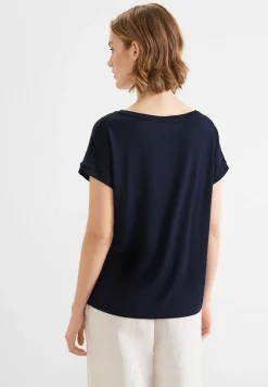 Street One Shirts*T-Shirt mit Wording deep blue