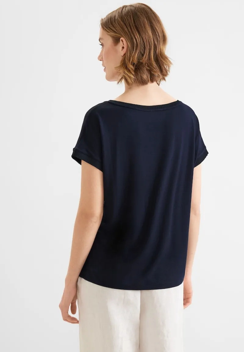 Street One Shirts*T-Shirt mit Wording deep blue