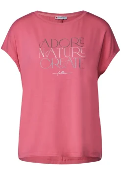 Street One Shirts*T-Shirt mit Wording legend rose