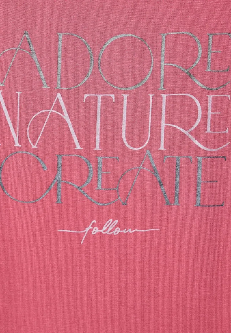 Street One Shirts*T-Shirt mit Wording legend rose
