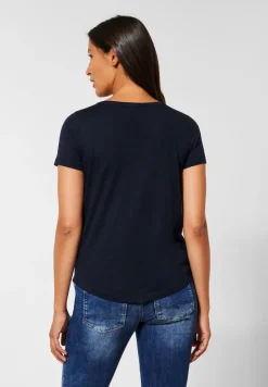 Street One Shirts*T-Shirt mit Wording mighty blue