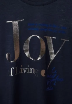 Street One Shirts*T-Shirt mit Wording mighty blue