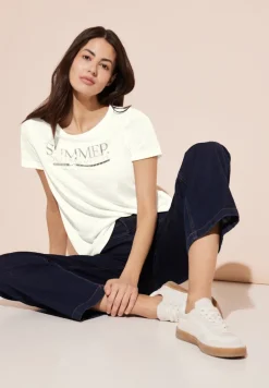 Street One Shirts*T-Shirt mit Wording off white