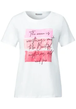 Street One Shirts*T-Shirt mit Wording Print white