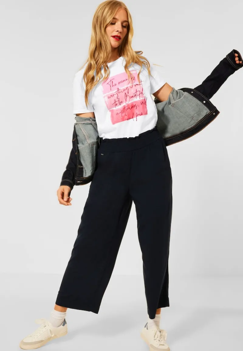 Street One Shirts*T-Shirt mit Wording Print white