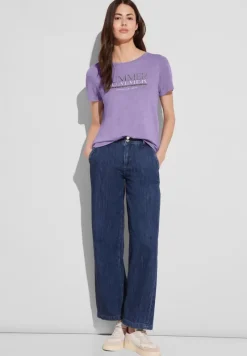 Street One Shirts*T-Shirt mit Wording smell of lavender