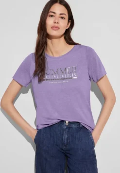 Street One Shirts*T-Shirt mit Wording smell of lavender
