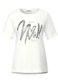 Street One Shirts*T-Shirt mit Wordingprint off white