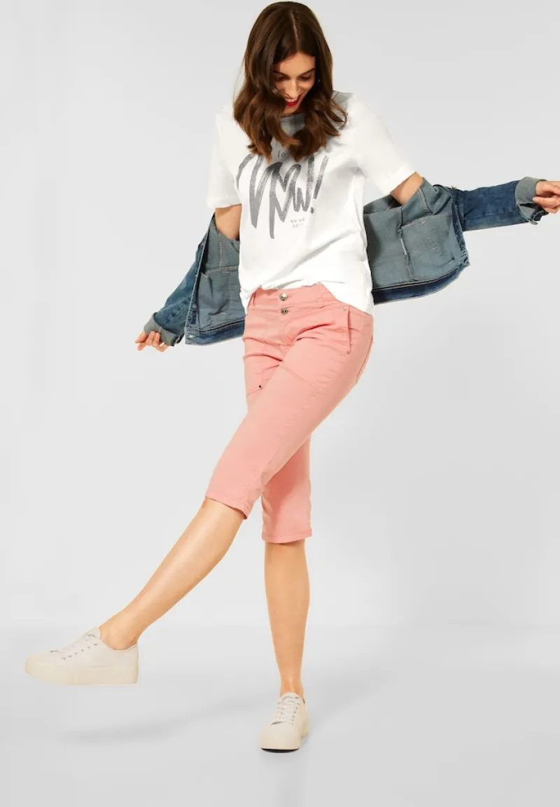 Street One Shirts*T-Shirt mit Wordingprint off white