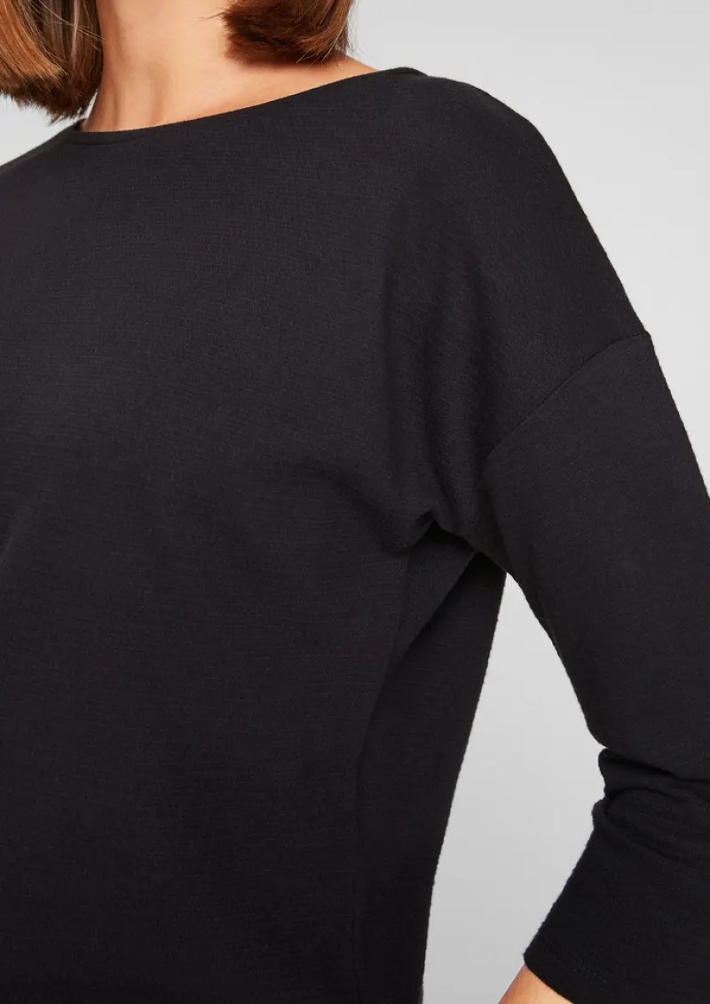 QS Shirts*T-Shirt Schwarz