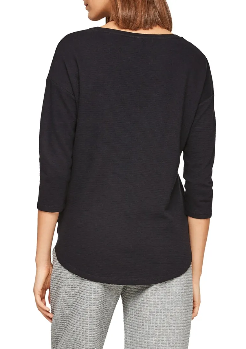 QS Shirts*T-Shirt Schwarz