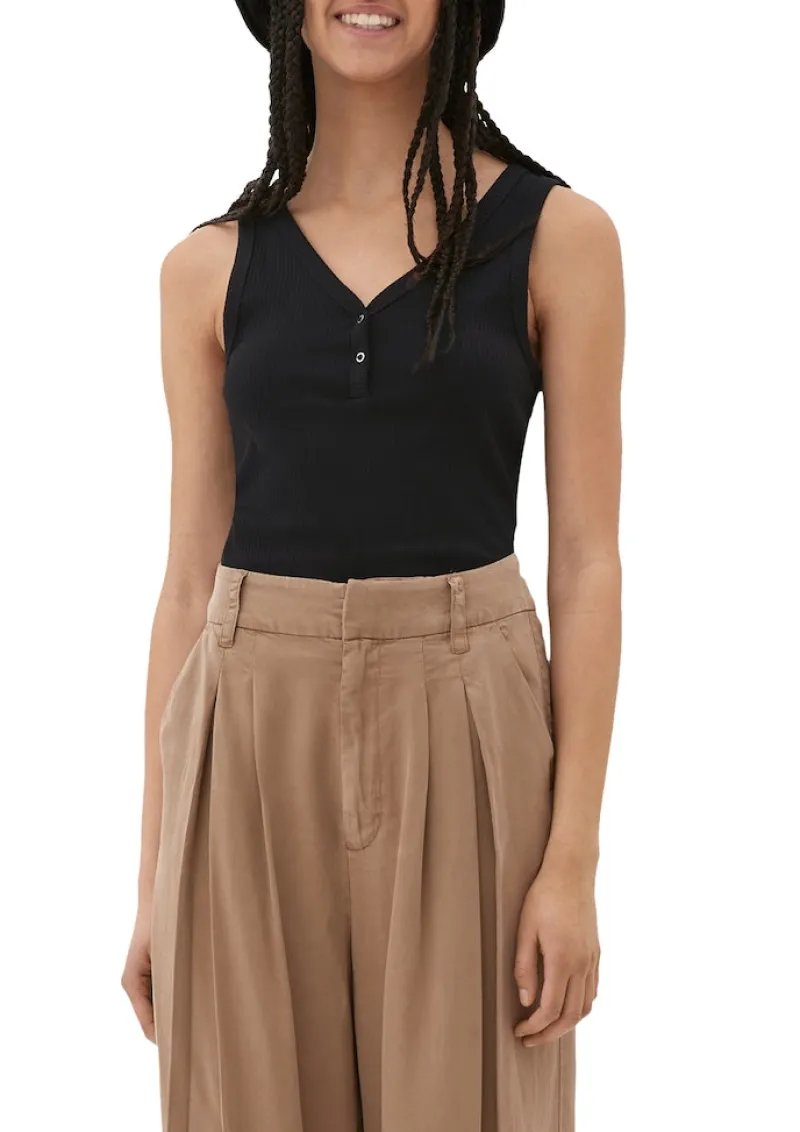 QS Shirts*T-Shirt Schwarz