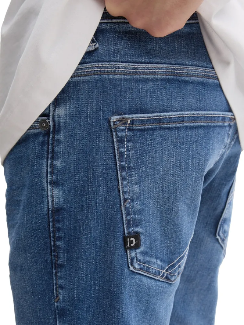 Tom Tailor Denim Jeans*TTAEDAN STRAIGHT Jeans mit Stretch used mid stone blue denim