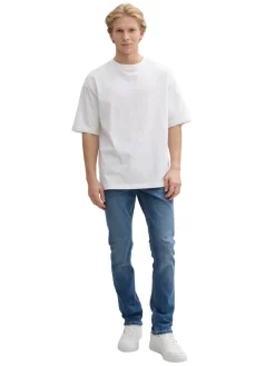 Tom Tailor Denim Jeans*TTAEDAN STRAIGHT Jeans mit Stretch used mid stone blue denim