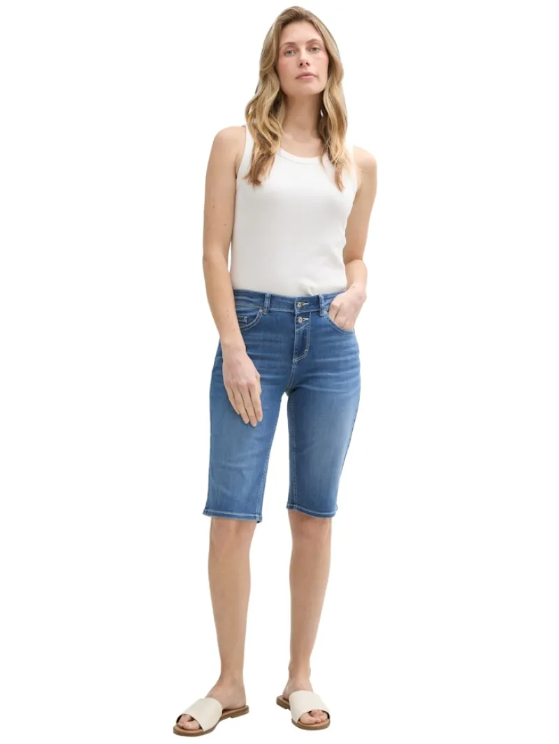 Tom Tailor Shorts*TTALEXA SLIM BERMUDA Jeans Shorts clean mid stone blue denim