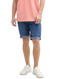 Tom Tailor Denim Shorts*TTPIERS SLIM Jeans Shorts mit Stretch used dark stone blue denim