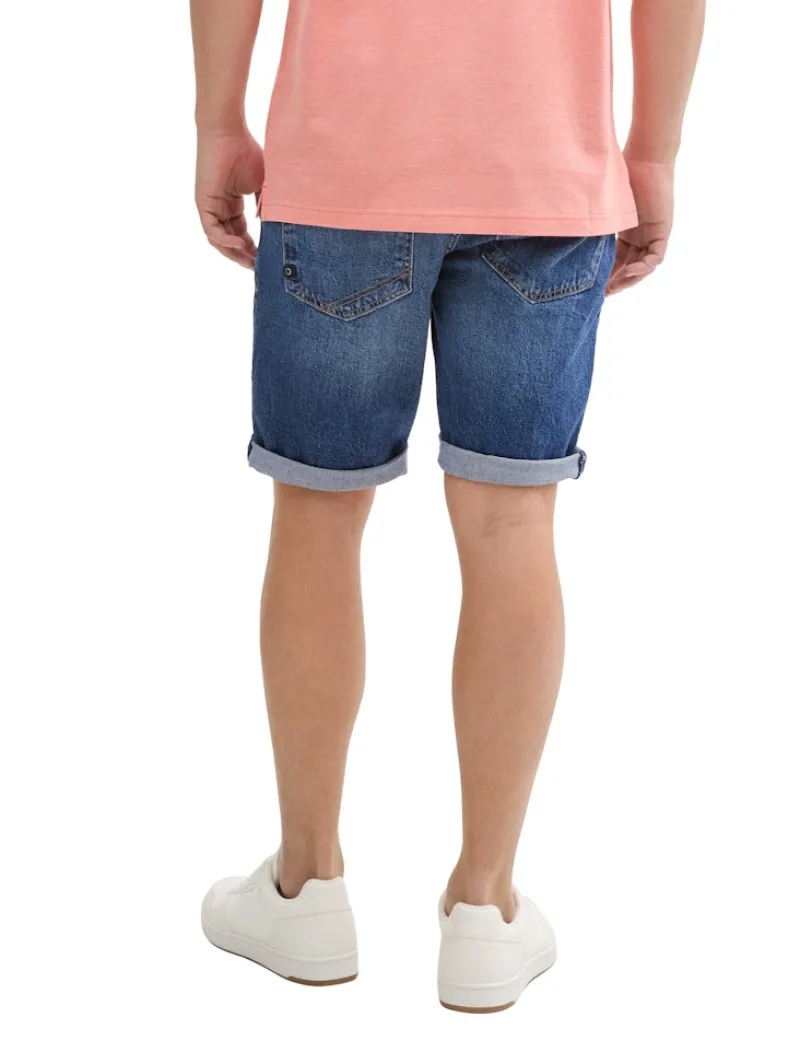 Tom Tailor Denim Shorts*TTPIERS SLIM Jeans Shorts mit Stretch used dark stone blue denim