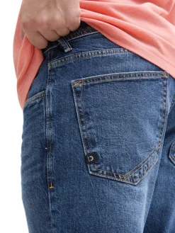 Tom Tailor Denim Shorts*TTPIERS SLIM Jeans Shorts mit Stretch used dark stone blue denim