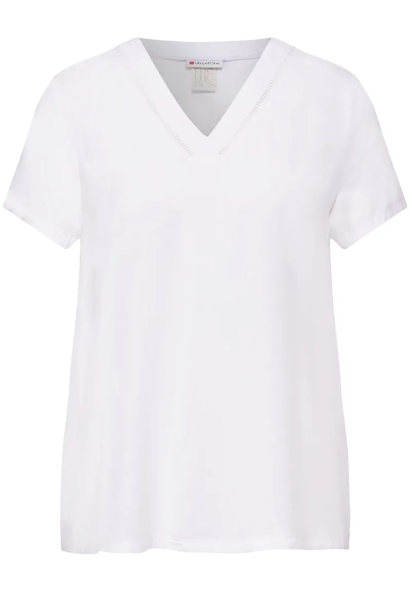 Street One Blusen*Tunika Bluse mit Print white