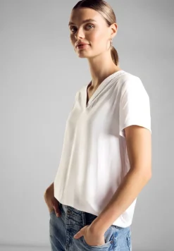 Street One Blusen*Tunika Bluse mit Print white