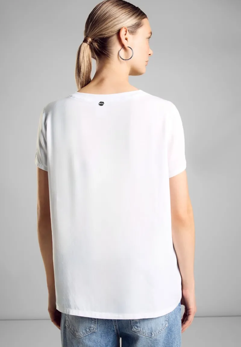 Street One Blusen*Tunika Bluse mit Print white