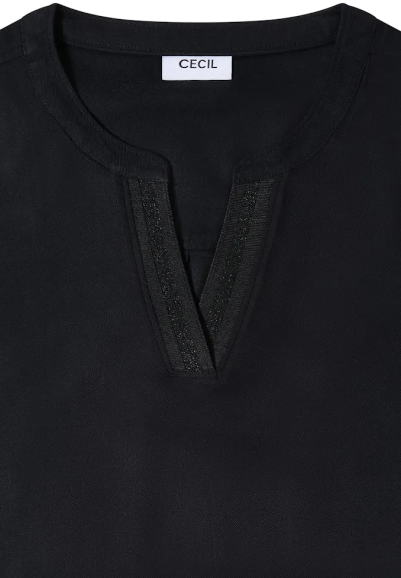 Cecil Blusen*Tunika in Unifarbe Black