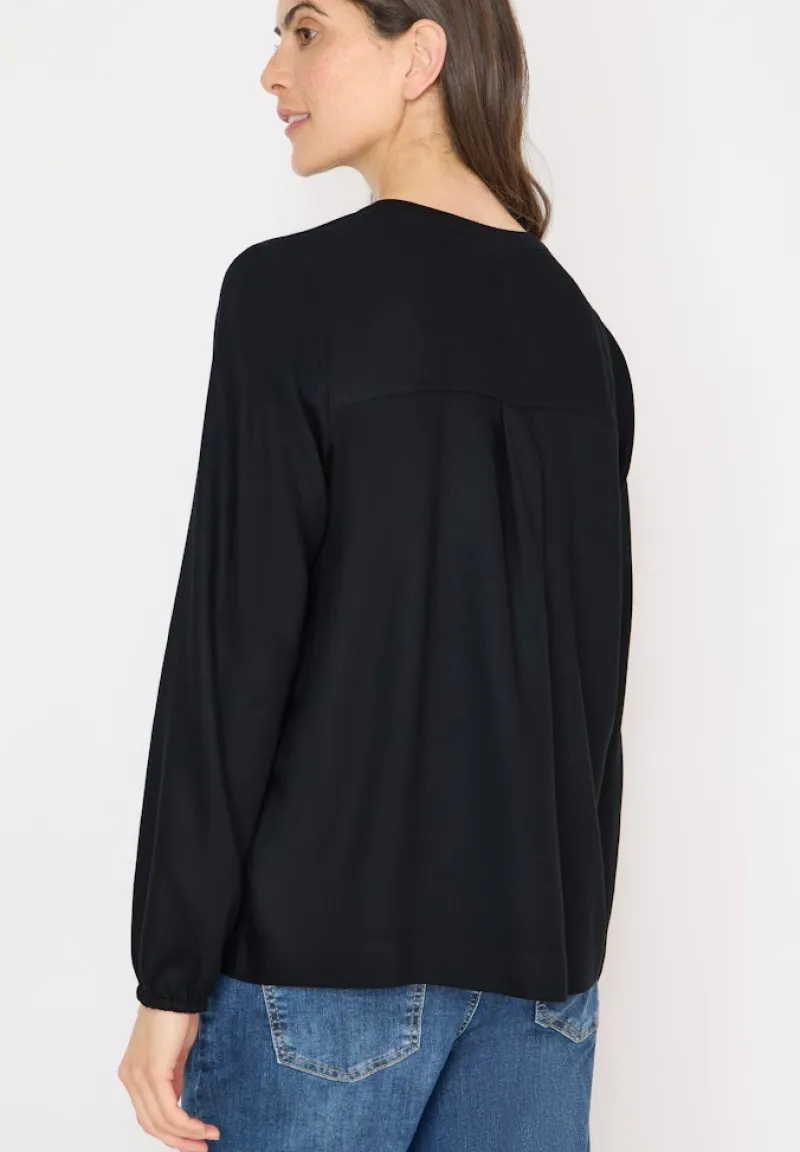 Cecil Blusen*Tunika in Unifarbe Black