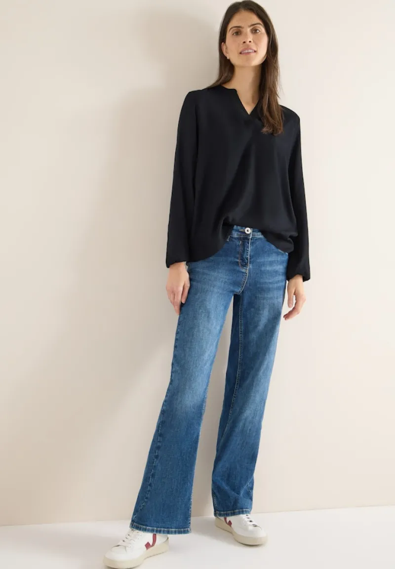 Cecil Blusen*Tunika in Unifarbe Black