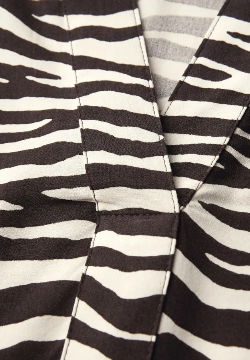 Street One Blusen*Tunika mit Zebra Print deep roast brown