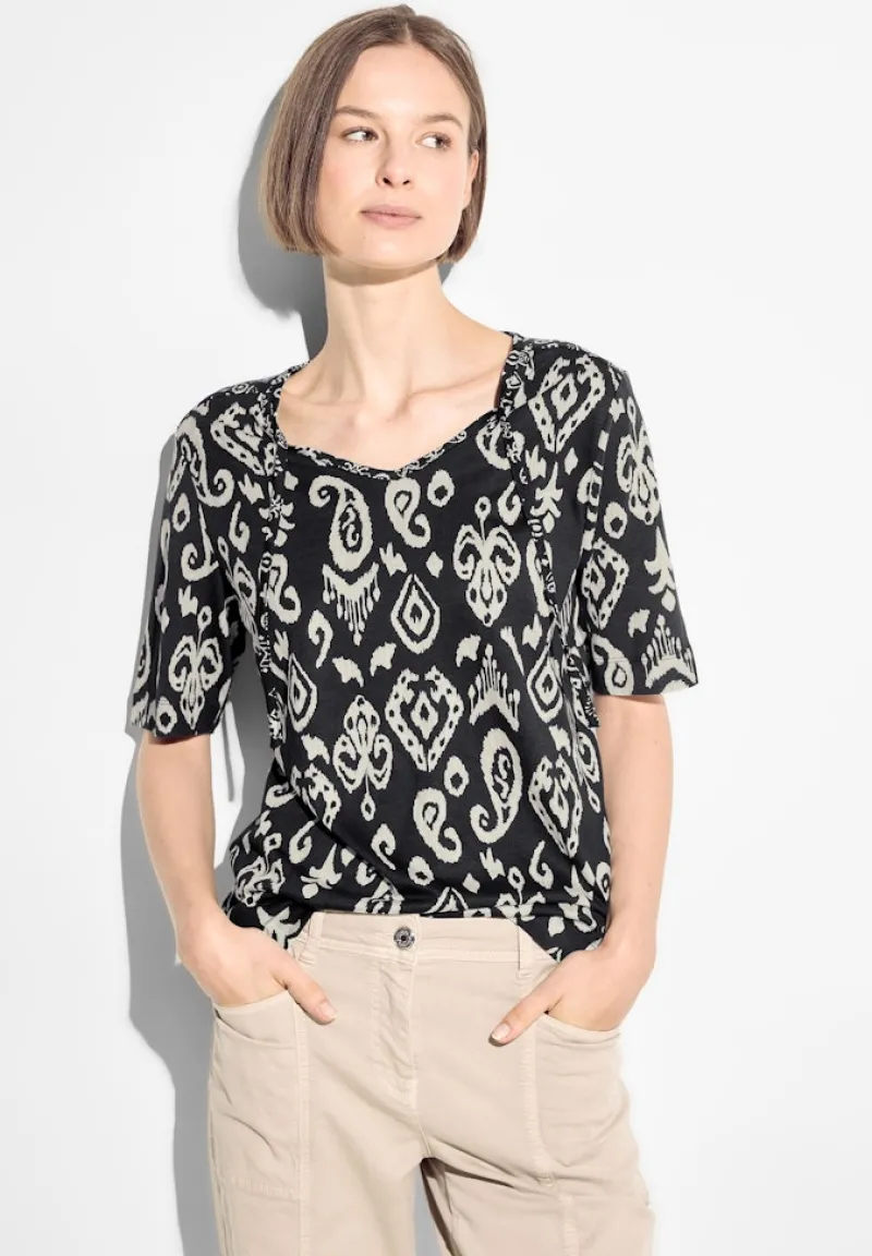 Cecil Shirts*Tunika T-Shirt Black