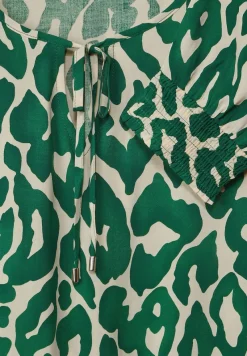 Street One Blusen*Tunikabluse mit Leo Print dark brisk green