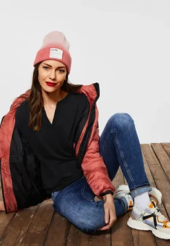 Street One Shirts*Tunikashirt im Materialmix Black