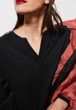 Street One Shirts*Tunikashirt im Materialmix Black
