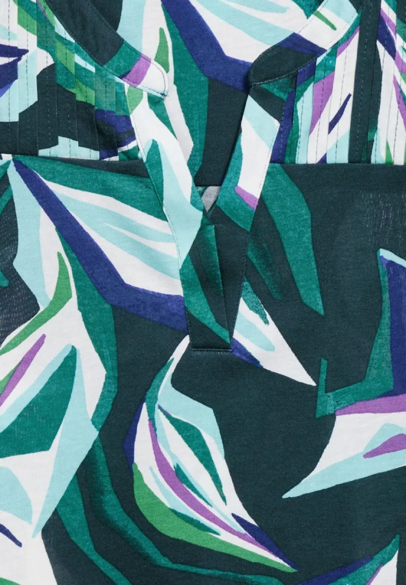 Cecil Shirts*Tunika-Shirt mit Print fir green