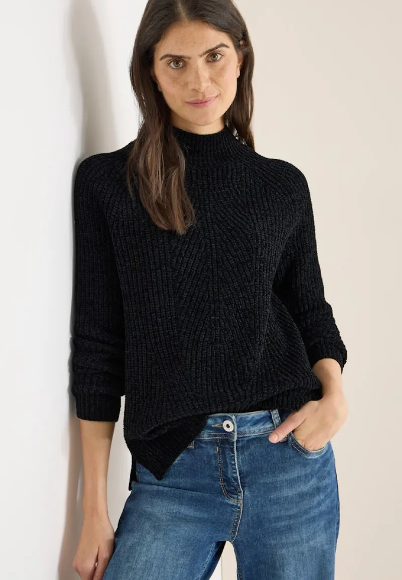 Cecil Pullover & Sweatshirts*Turtleneck Chenille Pullover Black