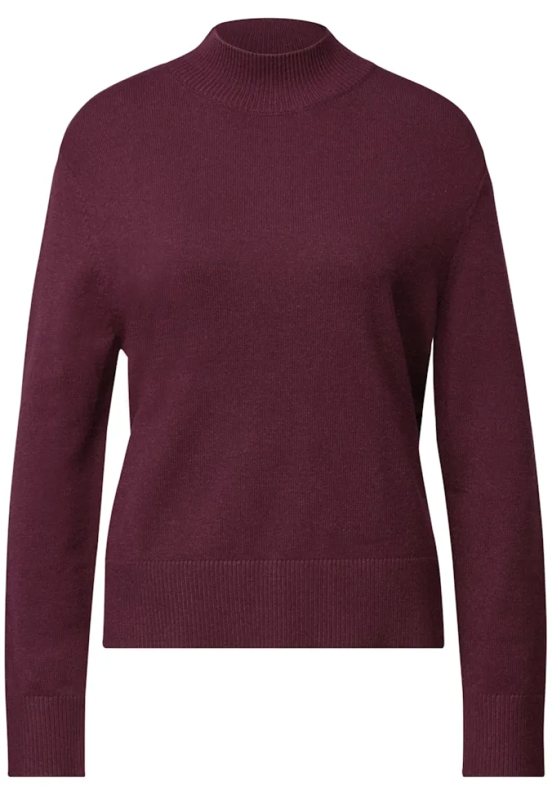 STREET ONE STUDIO Pullover & Sweatshirts*Turtleneck Pullover dark plum red