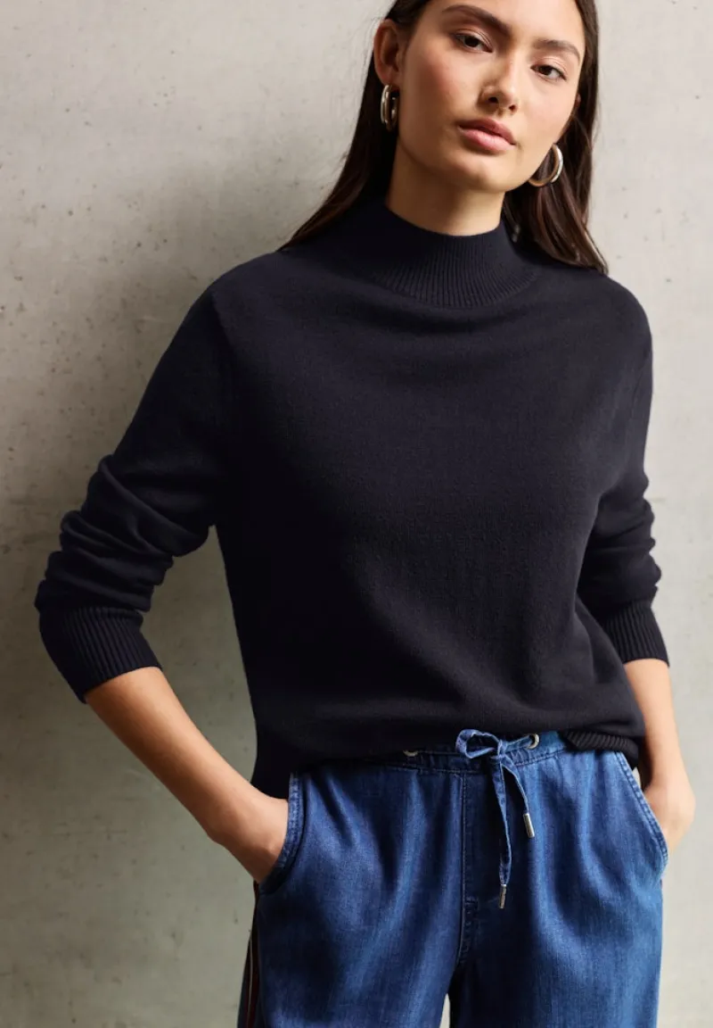 STREET ONE STUDIO Pullover & Sweatshirts*Turtleneck Pullover ink blue night