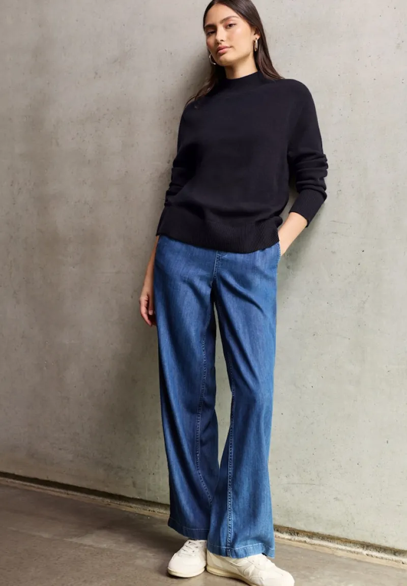 STREET ONE STUDIO Pullover & Sweatshirts*Turtleneck Pullover ink blue night