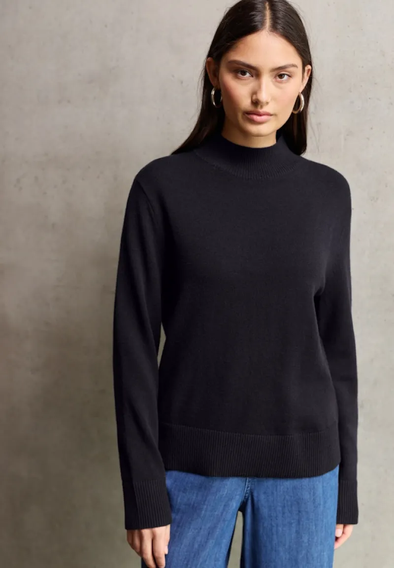 STREET ONE STUDIO Pullover & Sweatshirts*Turtleneck Pullover ink blue night