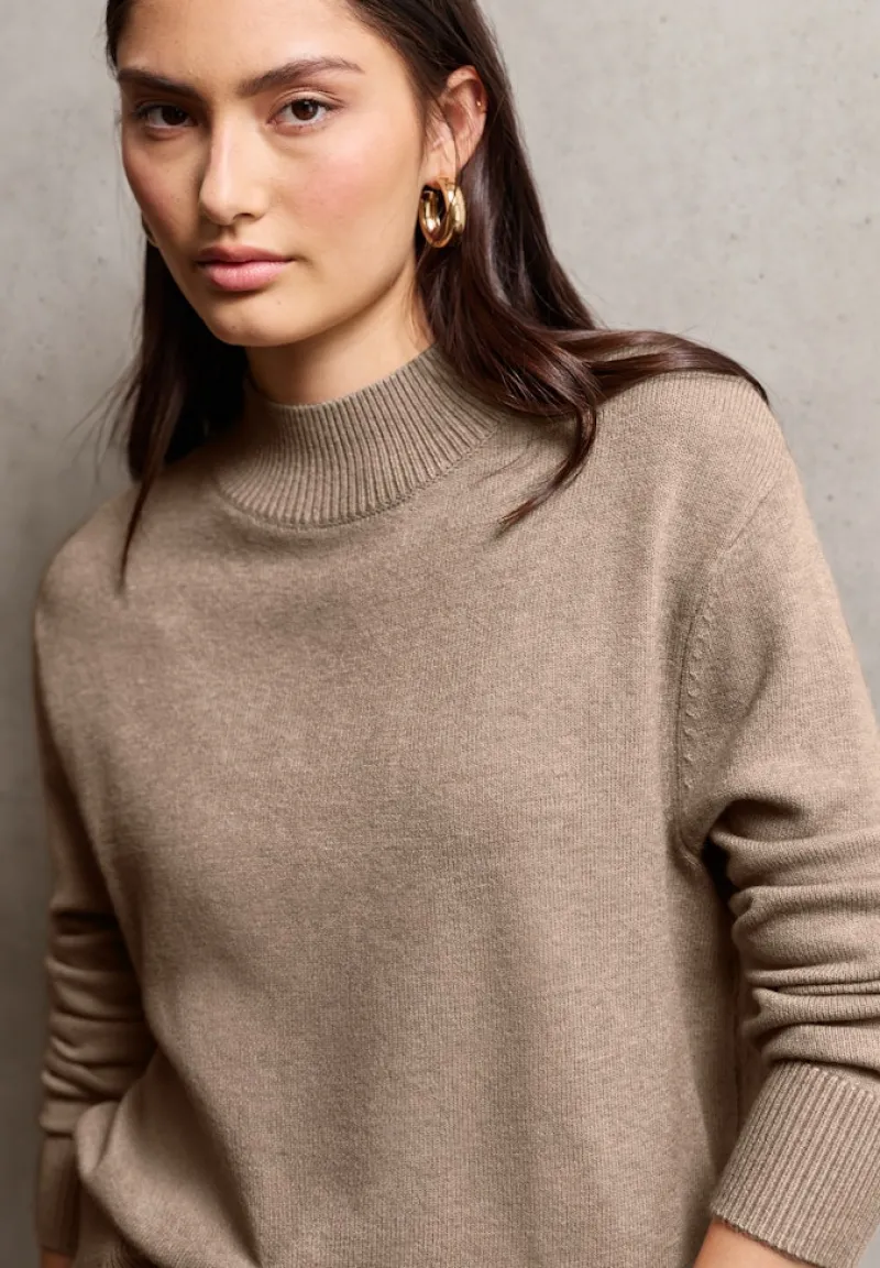 STREET ONE STUDIO Pullover & Sweatshirts*Turtleneck Pullover sandstone beige mel.