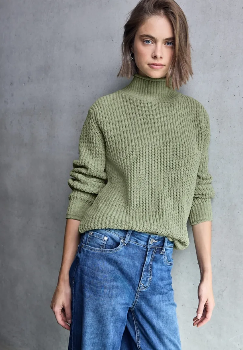 STREET ONE STUDIO Pullover & Sweatshirts*Turtleneck Pullover slate green