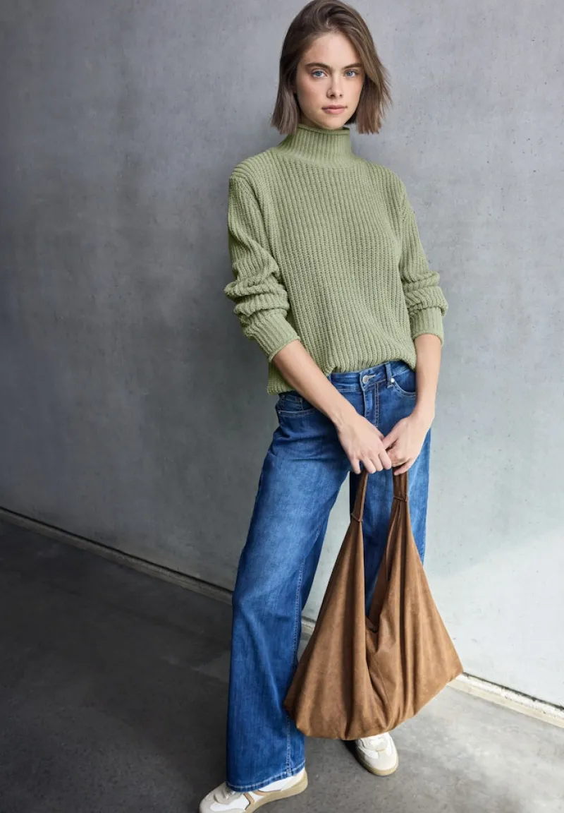 STREET ONE STUDIO Pullover & Sweatshirts*Turtleneck Pullover slate green
