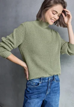 STREET ONE STUDIO Pullover & Sweatshirts*Turtleneck Pullover slate green