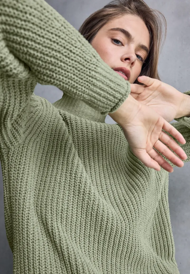 STREET ONE STUDIO Pullover & Sweatshirts*Turtleneck Pullover slate green