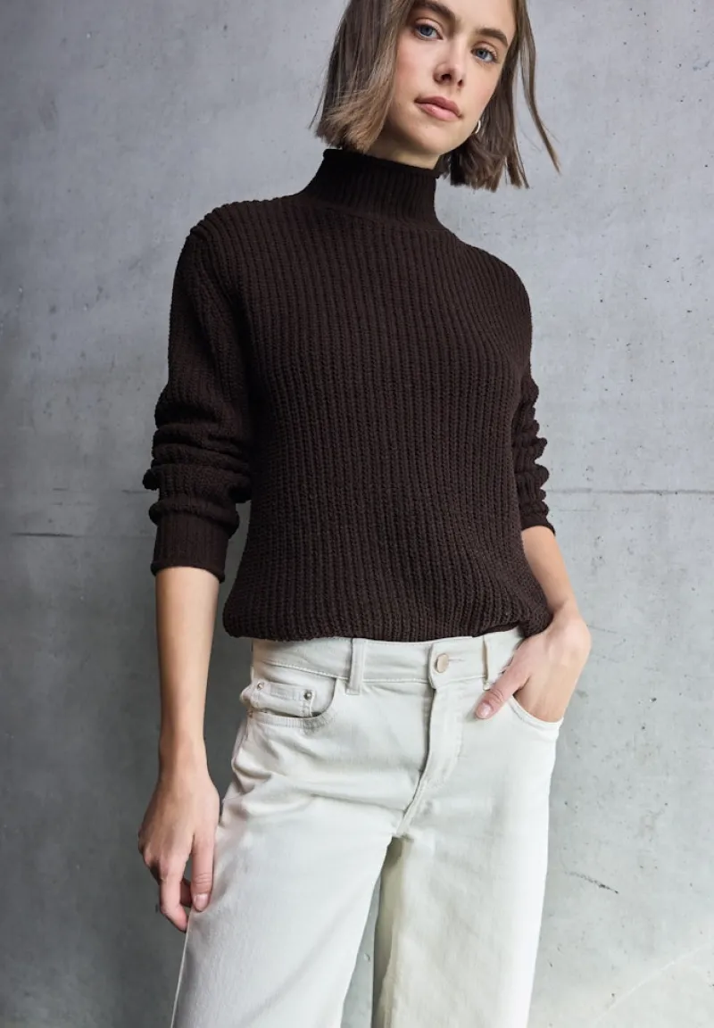 STREET ONE STUDIO Pullover & Sweatshirts*Turtleneck Pullover velvet wine