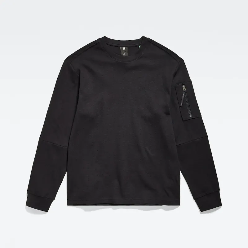 G-star Raw Pullover & Sweatshirts*Tweeter zip pkt relaxed r t ls dk black