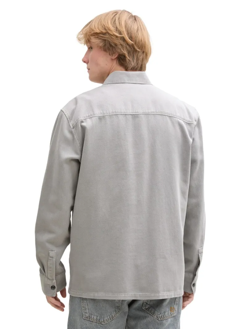 Tom Tailor Denim Hemden*Twill Overshirt aus Baumwolle chalk grey