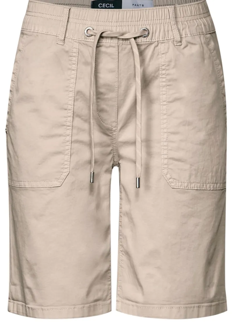 Cecil Shorts*Twill Shorts im Washed-Look boulder beige